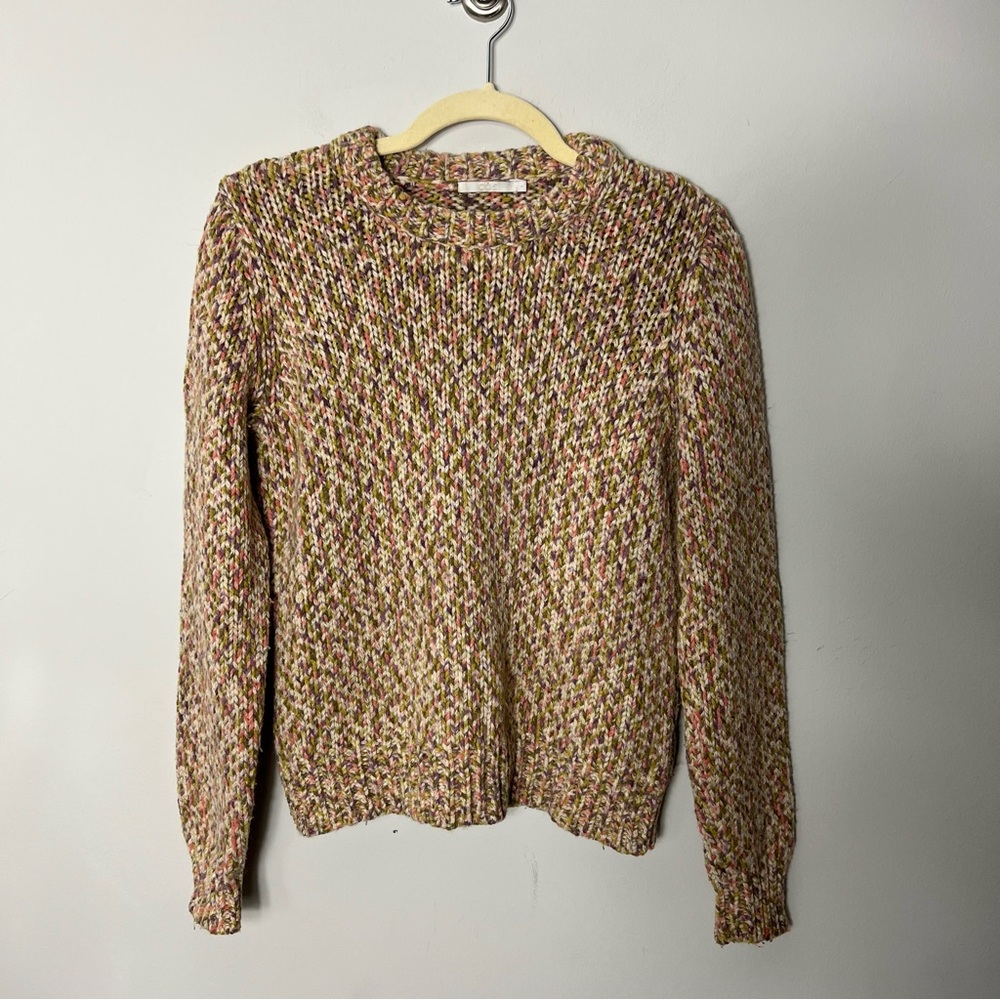 COS Crewneck Pullover Sweater Wool Alpaca Multi Color Knit Size Small